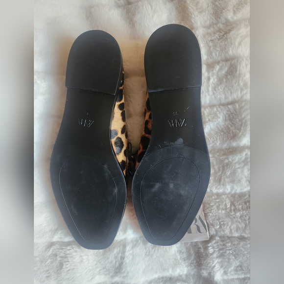Zara animal print/ leopard loafers size size 5 new - Picture 3 of 6